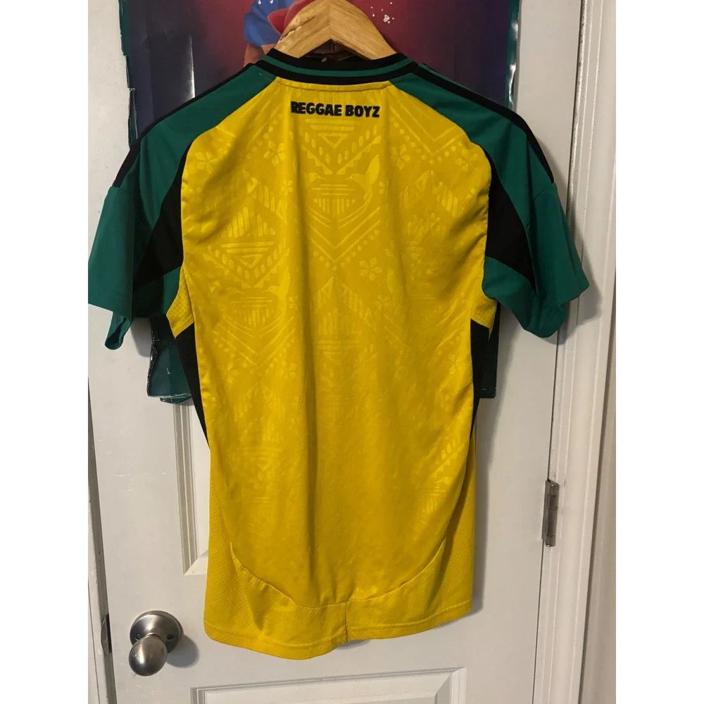Adidas Jamaica Football Federation Reggae Boyz Home Jersey Yellow Green Small